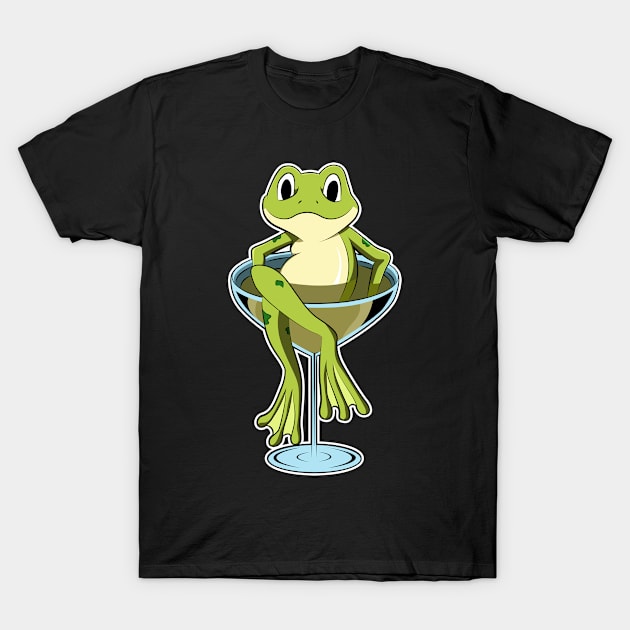 Frog in Glass T-Shirt by Markus Schnabel